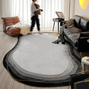 Simple irregular rug, living room area rug