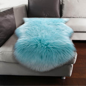 Soft Faux Fur Rug,Sheepskin Chair Cover Seat Pad Shaggy,Area Rugs