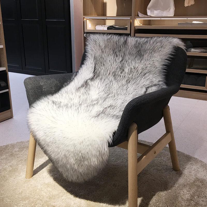 Soft Faux Fur Rug,Sheepskin Chair Cover Seat Pad Shaggy,Area Rugs