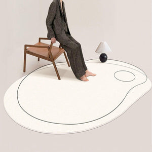 Simple irregular rug, living room area rug