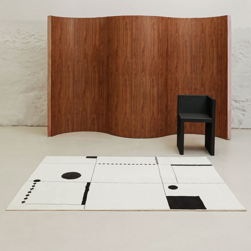 Simple irregular rug, living room area rug