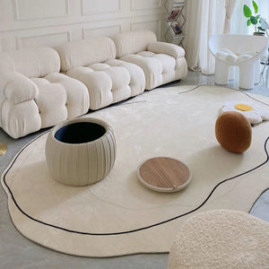 Simple irregular rug, living room area rug
