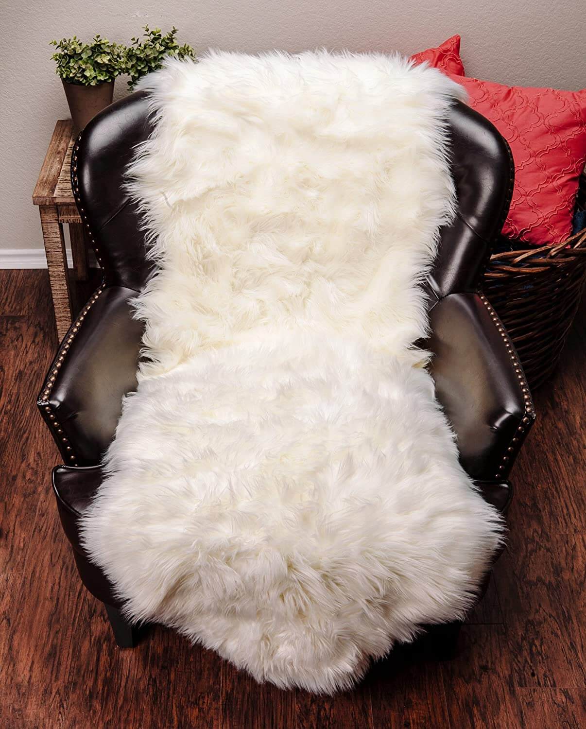 Soft Faux Fur Rug,Sheepskin Chair Cover Seat Pad Shaggy,Area Rugs