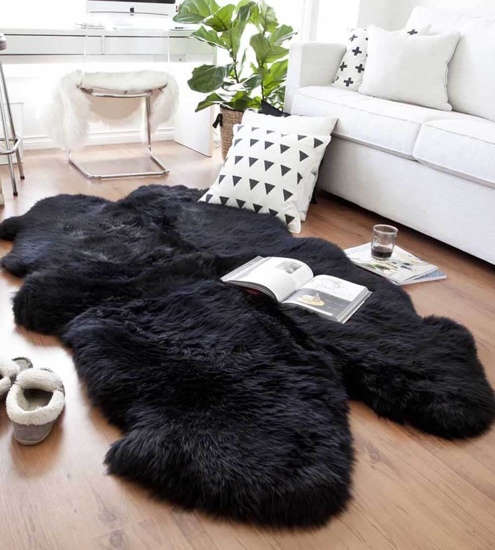 Faux Sheepskin Area Rug, Fluffy & Soft fur Rug