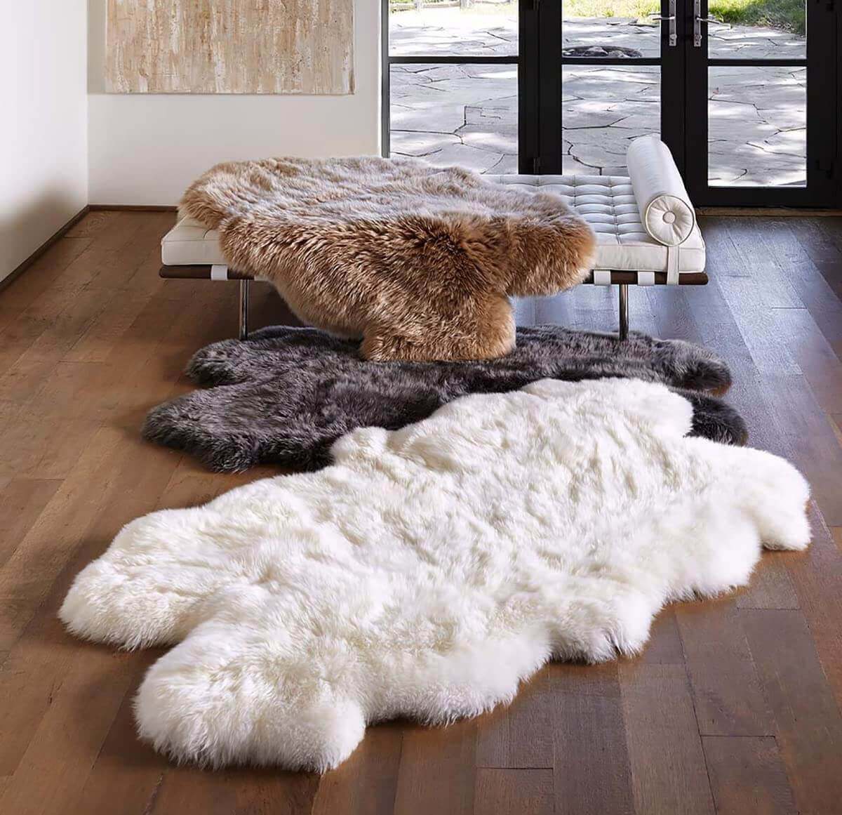 Faux Sheepskin Area Rug, Fluffy & Soft fur Rug
