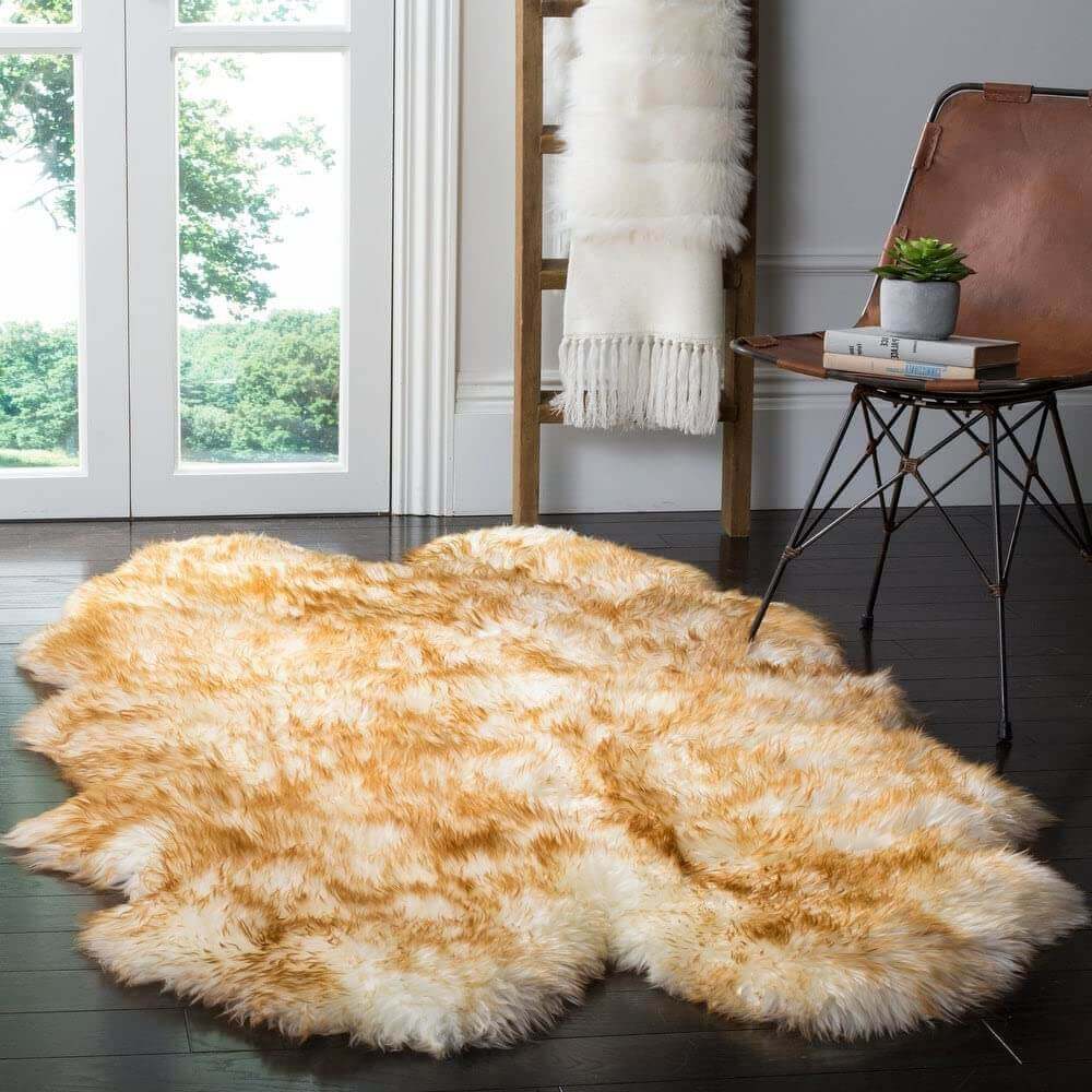 Faux Sheepskin Area Rug, Fluffy & Soft fur Rug