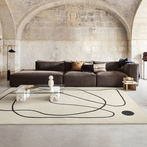 Simple irregular rug, living room area rug