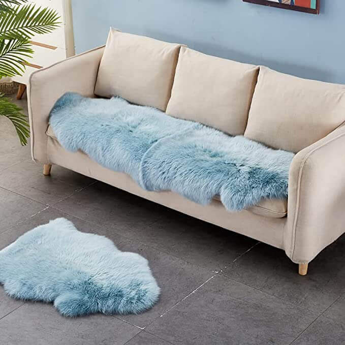 Faux Sheepskin Area Rug, Fluffy & Soft fur Rug