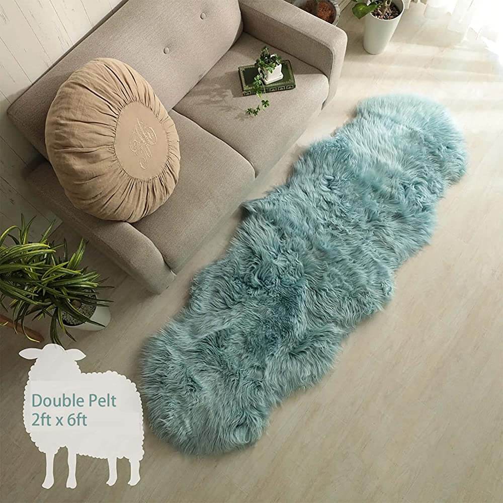 Faux Sheepskin Area Rug, Fluffy & Soft fur Rug