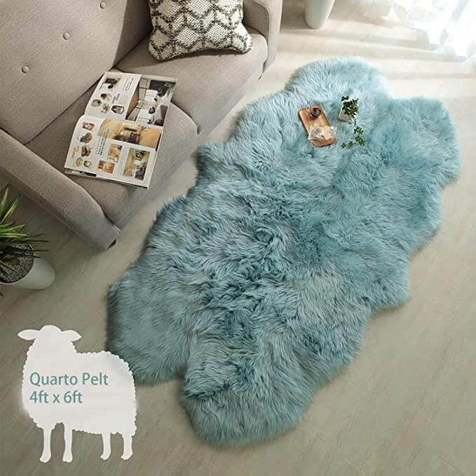 Faux Sheepskin Area Rug, Fluffy & Soft fur Rug