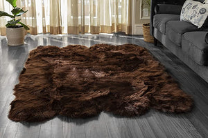 Faux Sheepskin Area Rug, Fluffy & Soft fur Rug