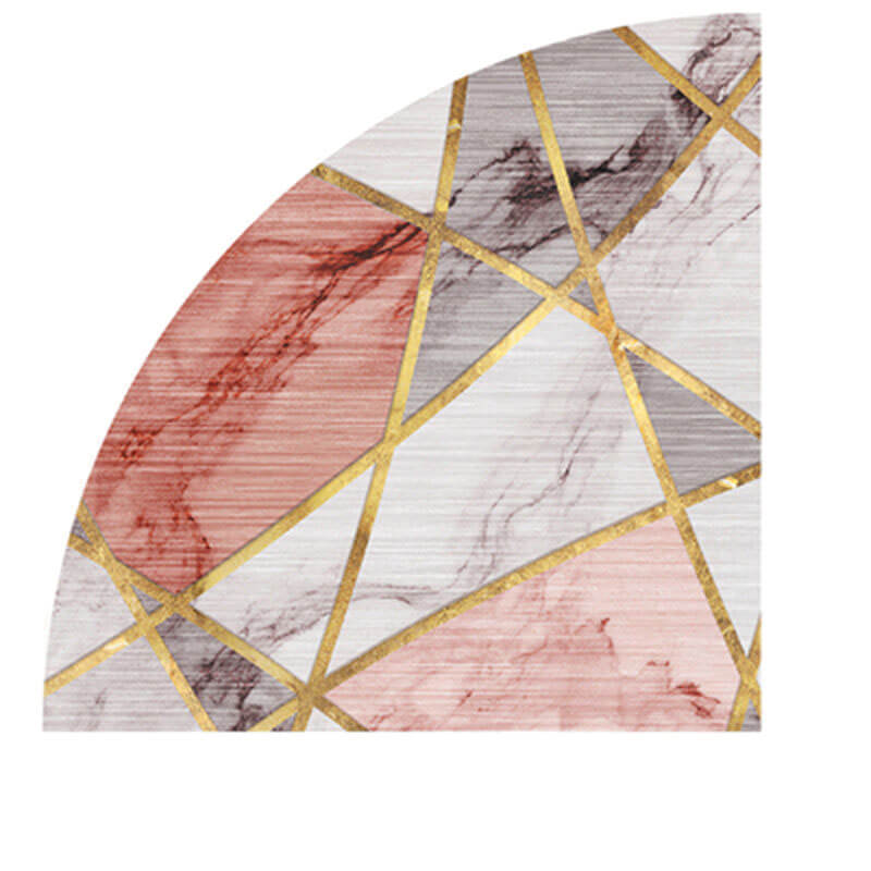Quarter Circle Area Rug，Corner Decorative Rug