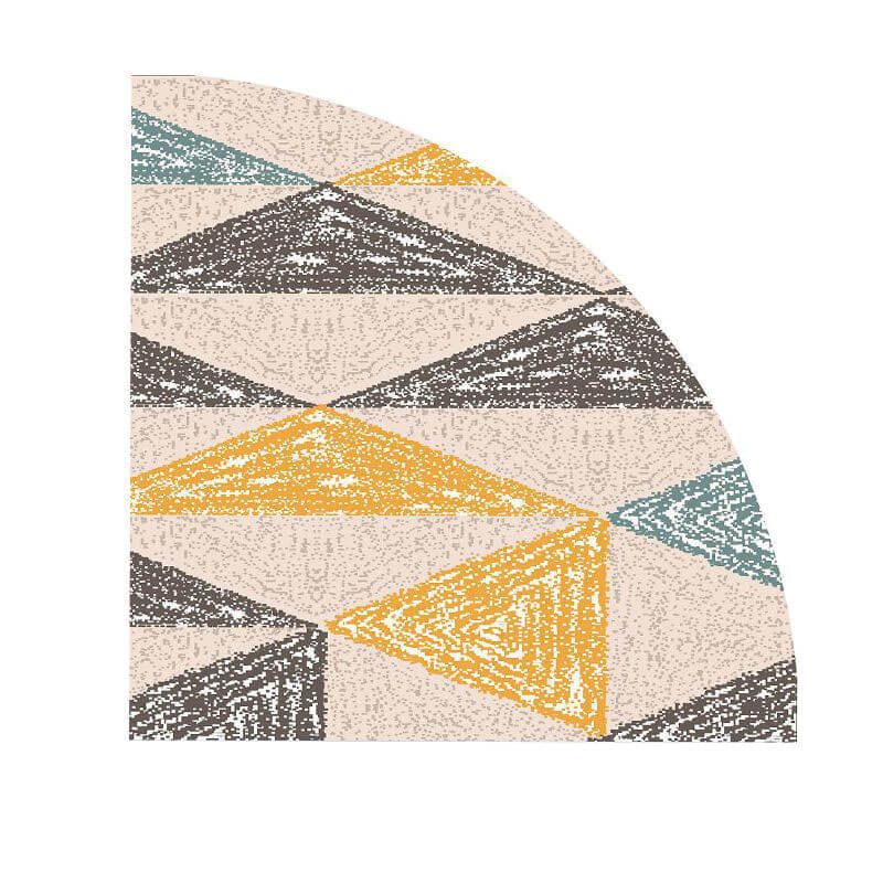 Quarter Circle Area Rug，Corner Decorative Rug