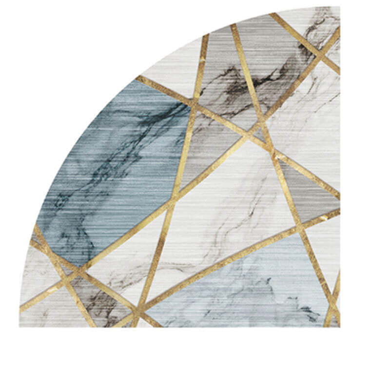 Quarter Circle Area Rug，Corner Decorative Rug