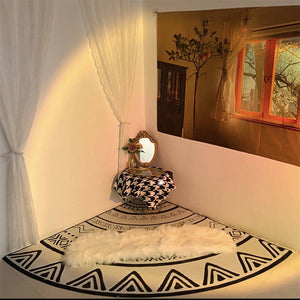 Quarter Circle Area Rug，Corner Decorative Rug