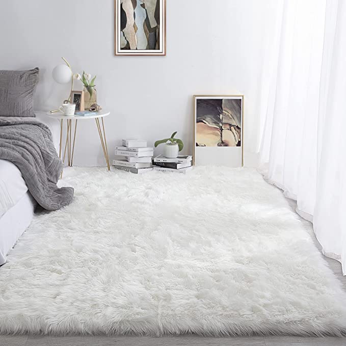 Eco-Friendly Extra Large FAUX SheepSkin Area Rug